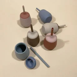 Adita Silicone Cup With Straw VARIOUS COLOURS