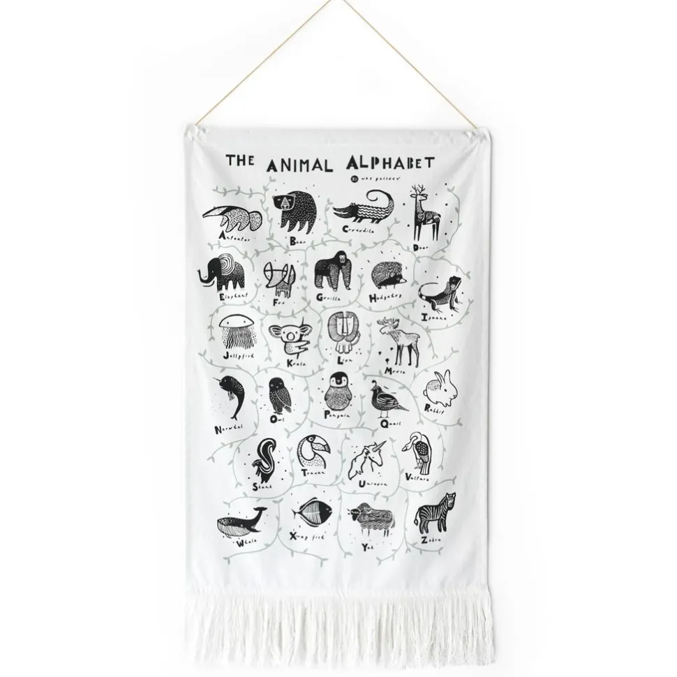 Animal Alphabet Printed Tapestry