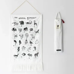 Animal Alphabet Printed Tapestry