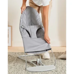 Bouncer Bliss Woven Petal Quilt - Light Grey