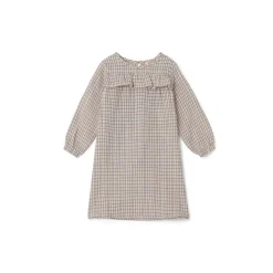 Checks Cobalt Muslin Dress