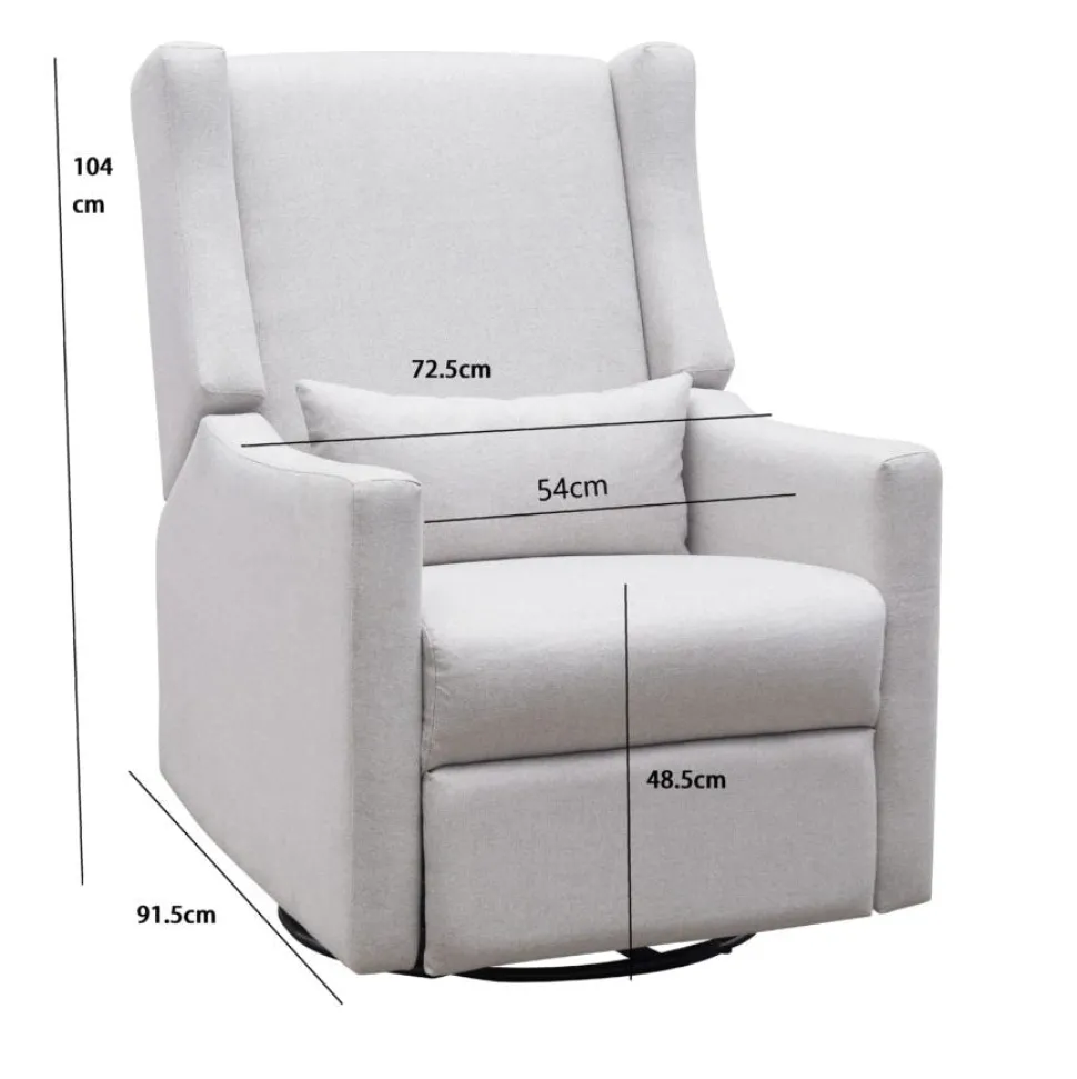 COCOON Bondi Electric Recliner & Glider Chair with USB - Mist Grey