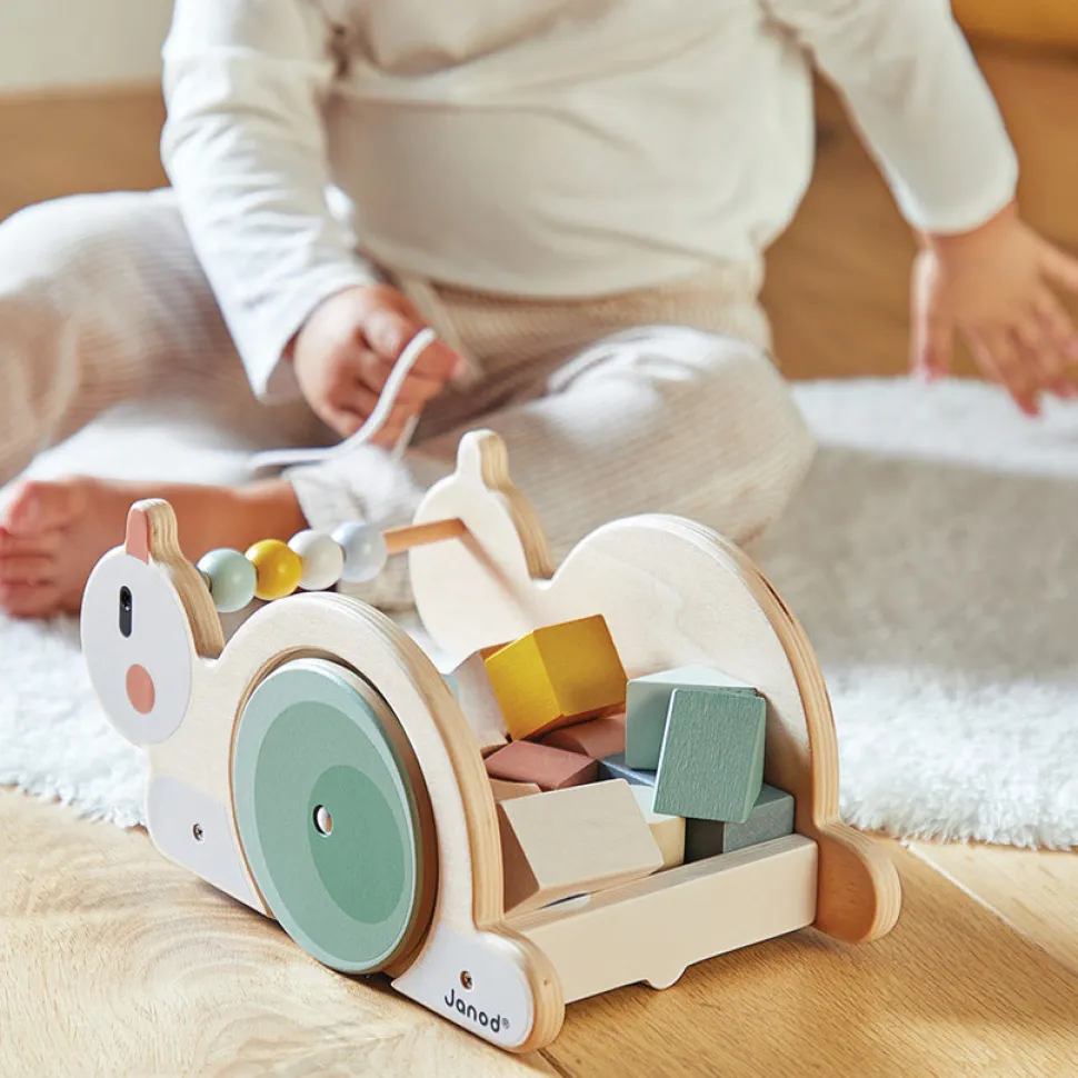 Cocoon Pull Along Snail Block Cart