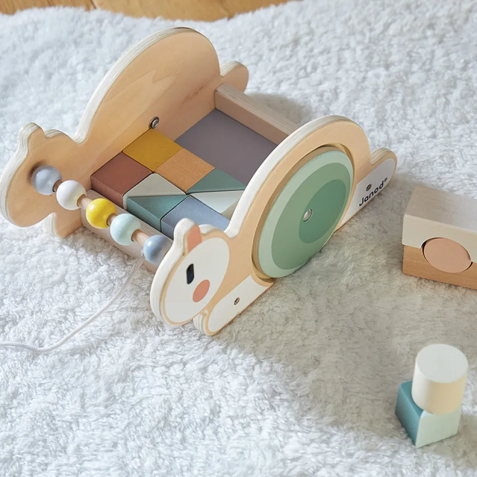 Cocoon Pull Along Snail Block Cart