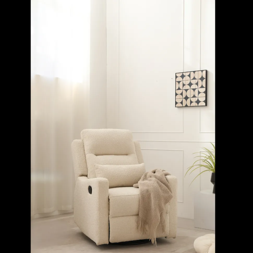 COCOON Rio Recliner Glider Chair In Boucle