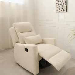 COCOON Rio Recliner Glider Chair In Boucle
