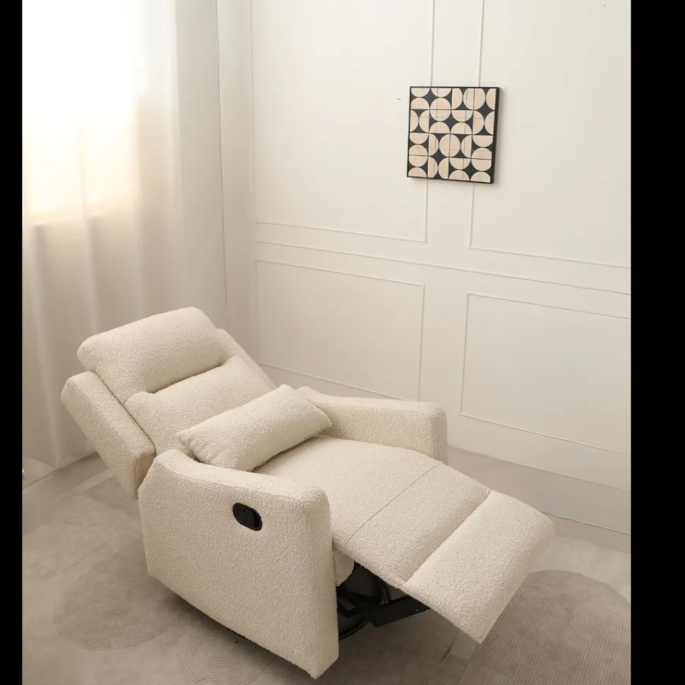 COCOON Rio Recliner Glider Chair In Boucle