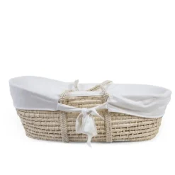 Corn Husk Moses Basket with Insert