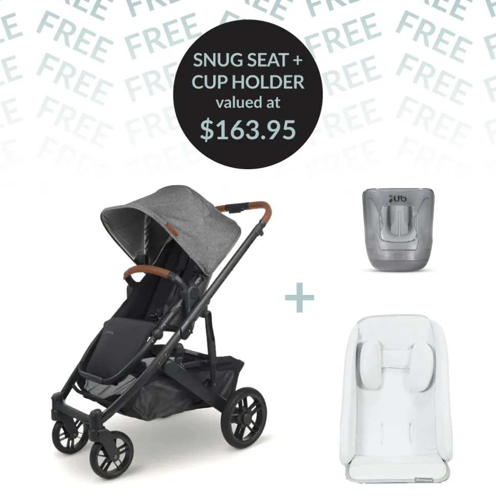CRUZ V2 + FREE SNUG SEAT + CUP HOLDER - Greyson (Charcoal Melange)