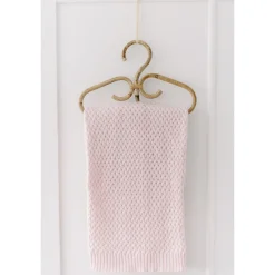 Diamond Knit Baby Blanket - Blush Pink