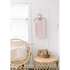 Diamond Knit Baby Blanket - Blush Pink