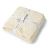 Diamond Knit Organic Baby Blanket - Cream