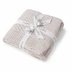 Diamond Knit Organic Baby Blanket - Warm Grey