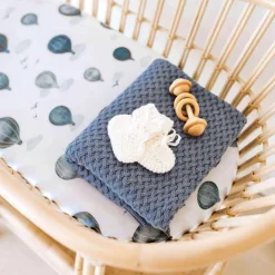 Diamond Knit Organic Baby Blanket - River
