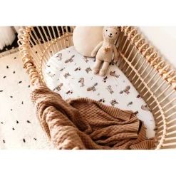 Diamond Knit Organic Baby Blanket - Hazelnut