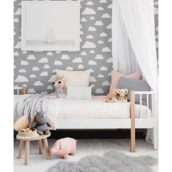 Diamond Knit Organic Baby Blanket - Warm Grey