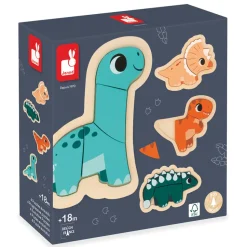 Dino Progressive Wood Puzzle