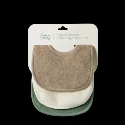 Dribble Bibs 3 Pack - Natural/Nougat/Lily Pad