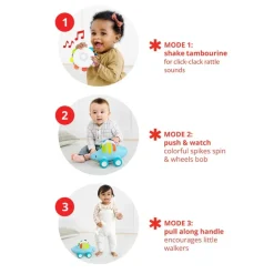 Explore & More Dinosaur 3-in-1 Musical Pull Toy