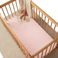 Fitted Cot Sheet - Baby Pink