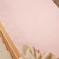 Fitted Cot Sheet - Baby Pink