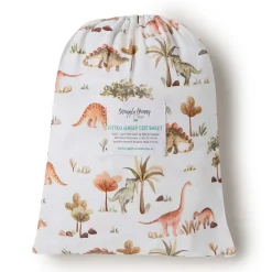 Fitted Cot Sheet - Dino