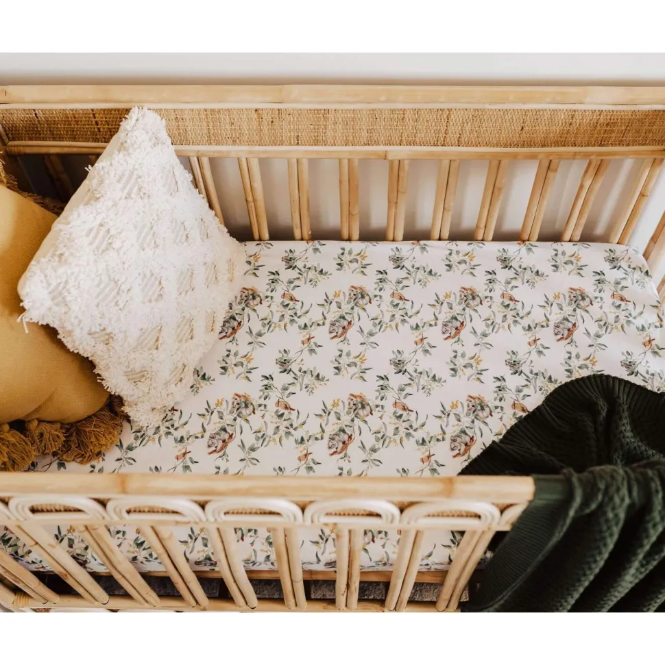 Fitted Cot Sheet - Eucalypt