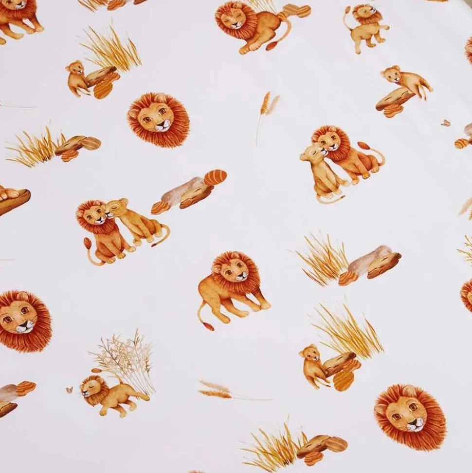 Fitted Cot Sheet - Lion