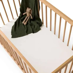 Fitted Cot Sheet - Milk