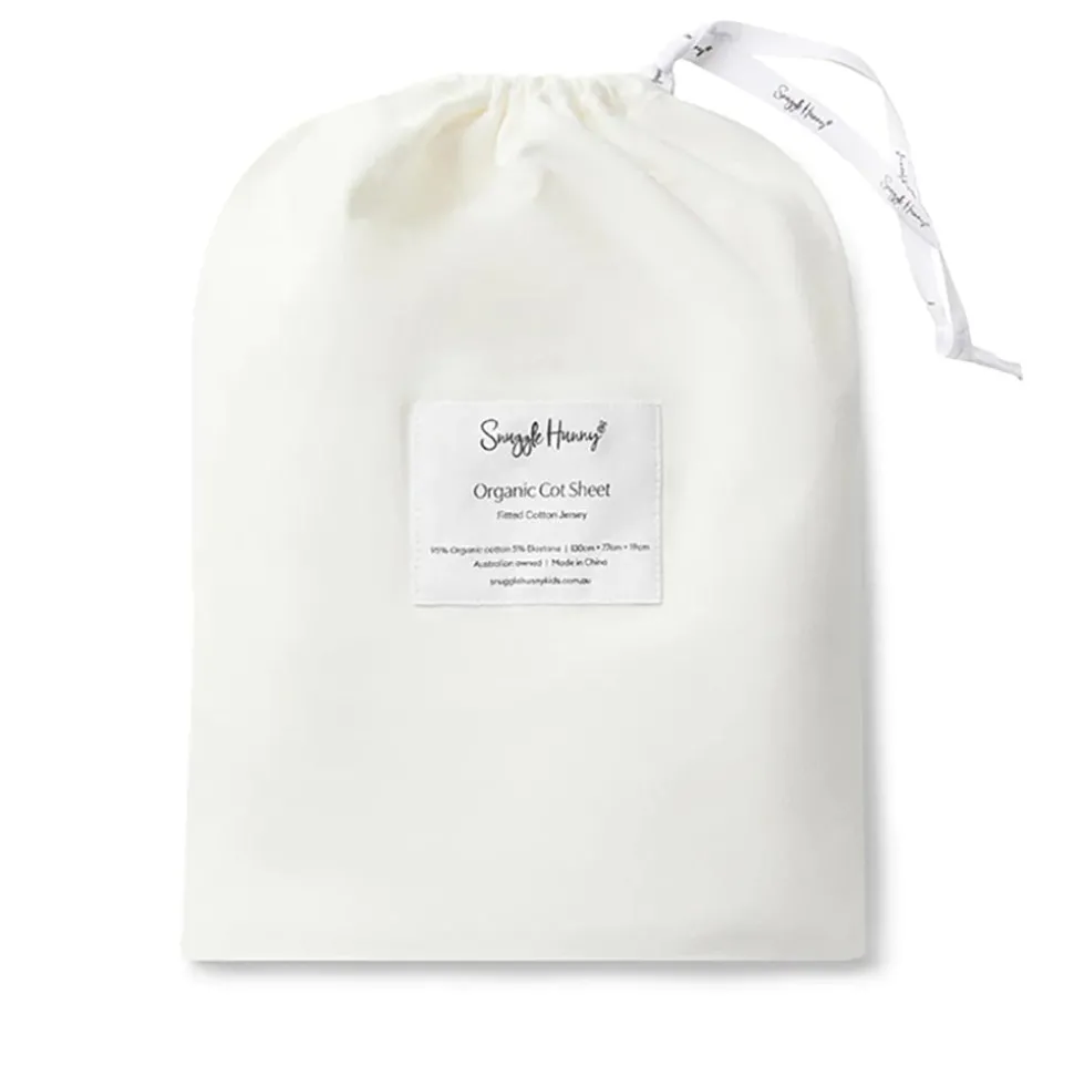 Fitted Cot Sheet - Milk