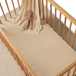 Fitted Cot Sheet - Pebble