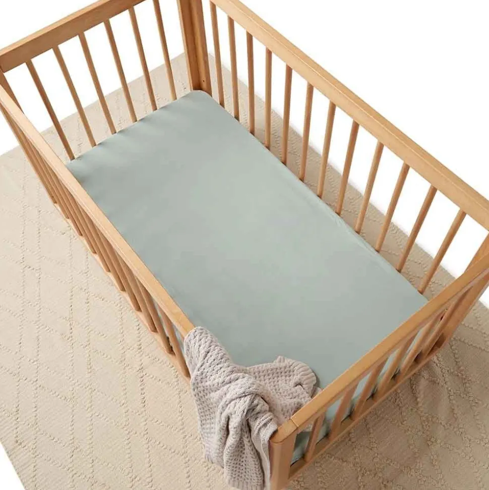 Fitted Cot Sheet - Sage