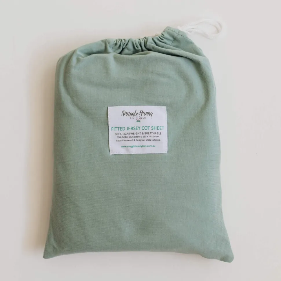 Fitted Cot Sheet - Sage