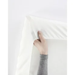Fitted Sheet for Travel Cot - White