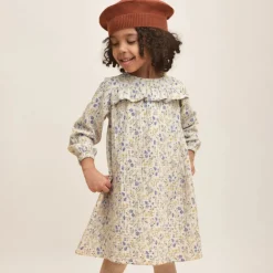 Flora Oat Muslin Dress
