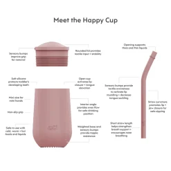 Happy Cup + Straw System - Blush