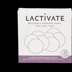 Lactivate Reusable Mixed White Nursing Pads - 8pk