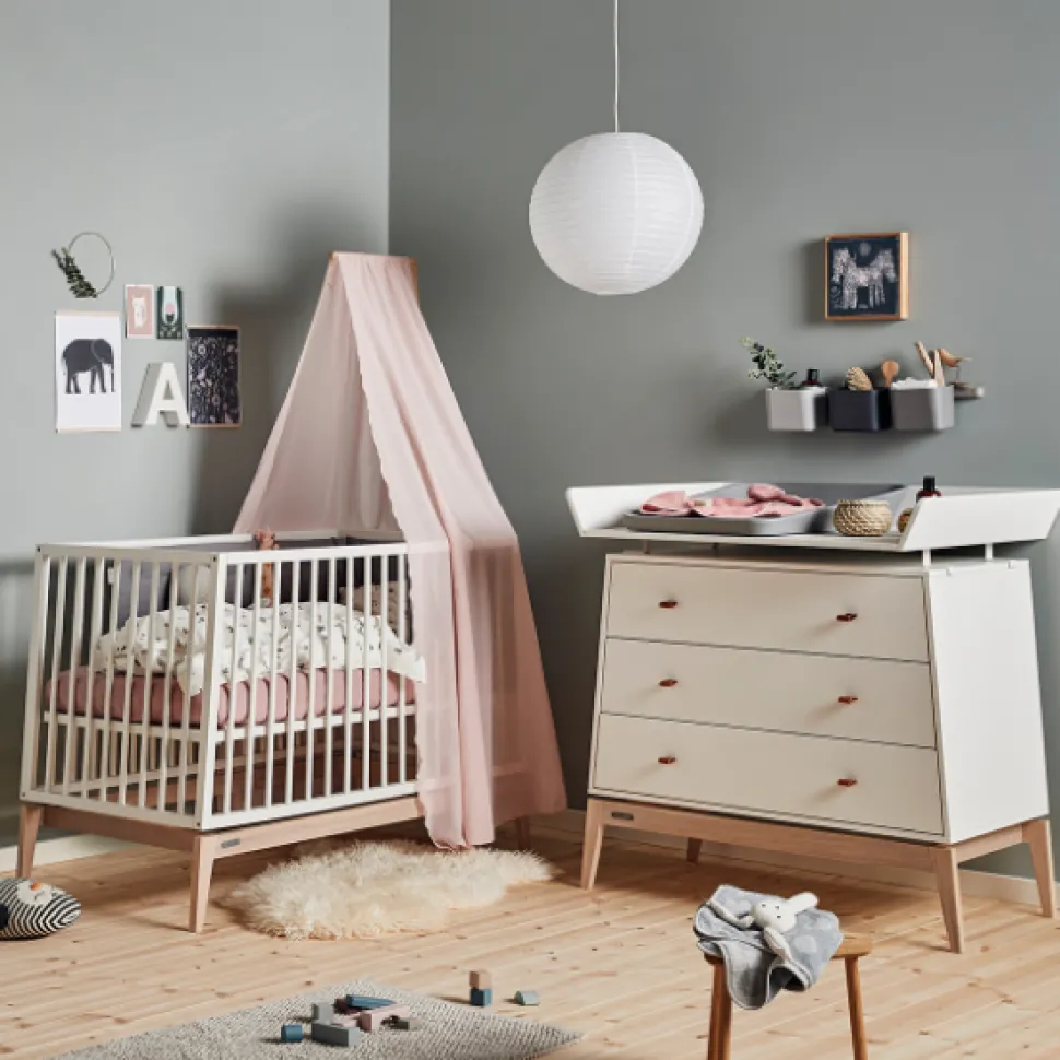 Leander Luna Cot + Mattress + Dresser