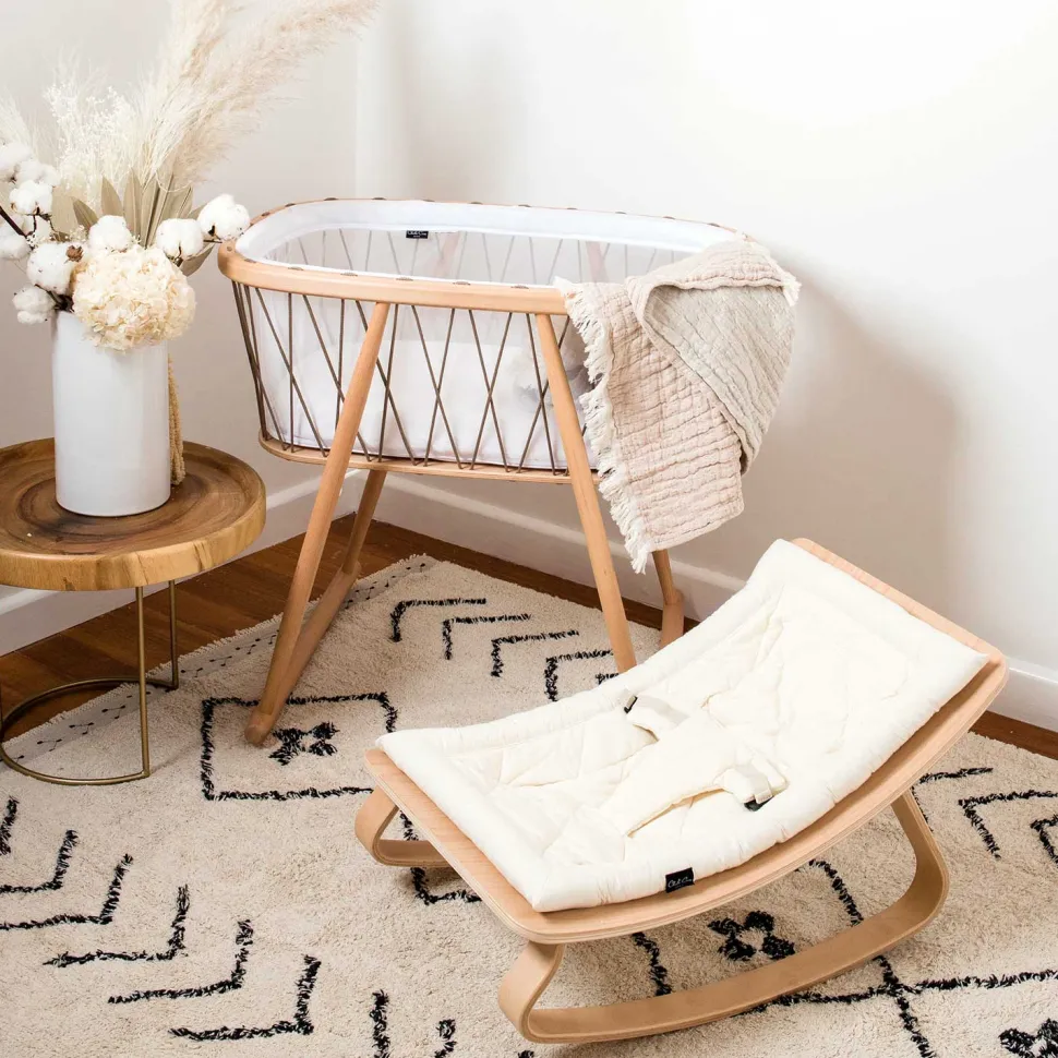 Levo Baby Rocker - Organic Milk/White