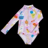 Long Sleeve Zip Bather - Sundae Fun Day