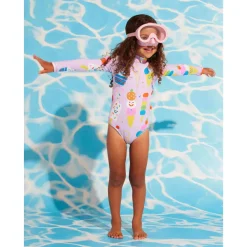 Long Sleeve Zip Bather - Sundae Fun Day