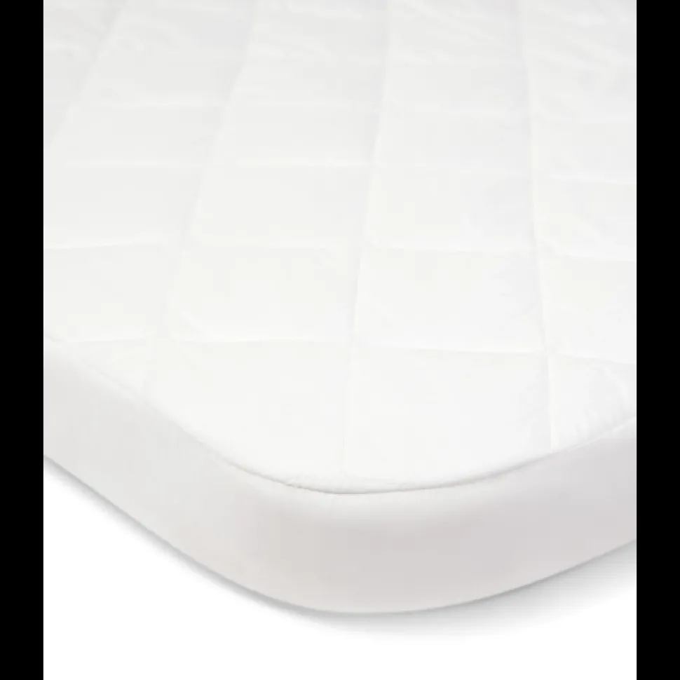 Lua Bedside Bassinet Mattress Protector - White
