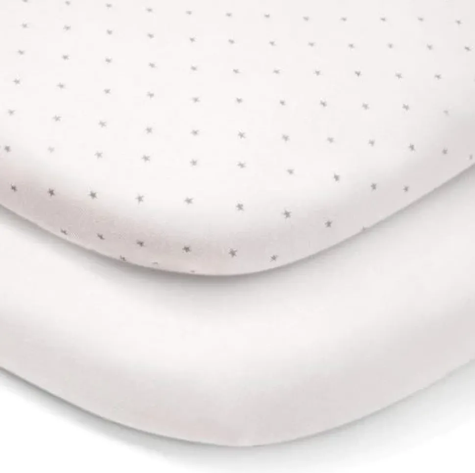 Lua Bedside Bassinet Sheets (2 Pack) VARIOUS COLOURS