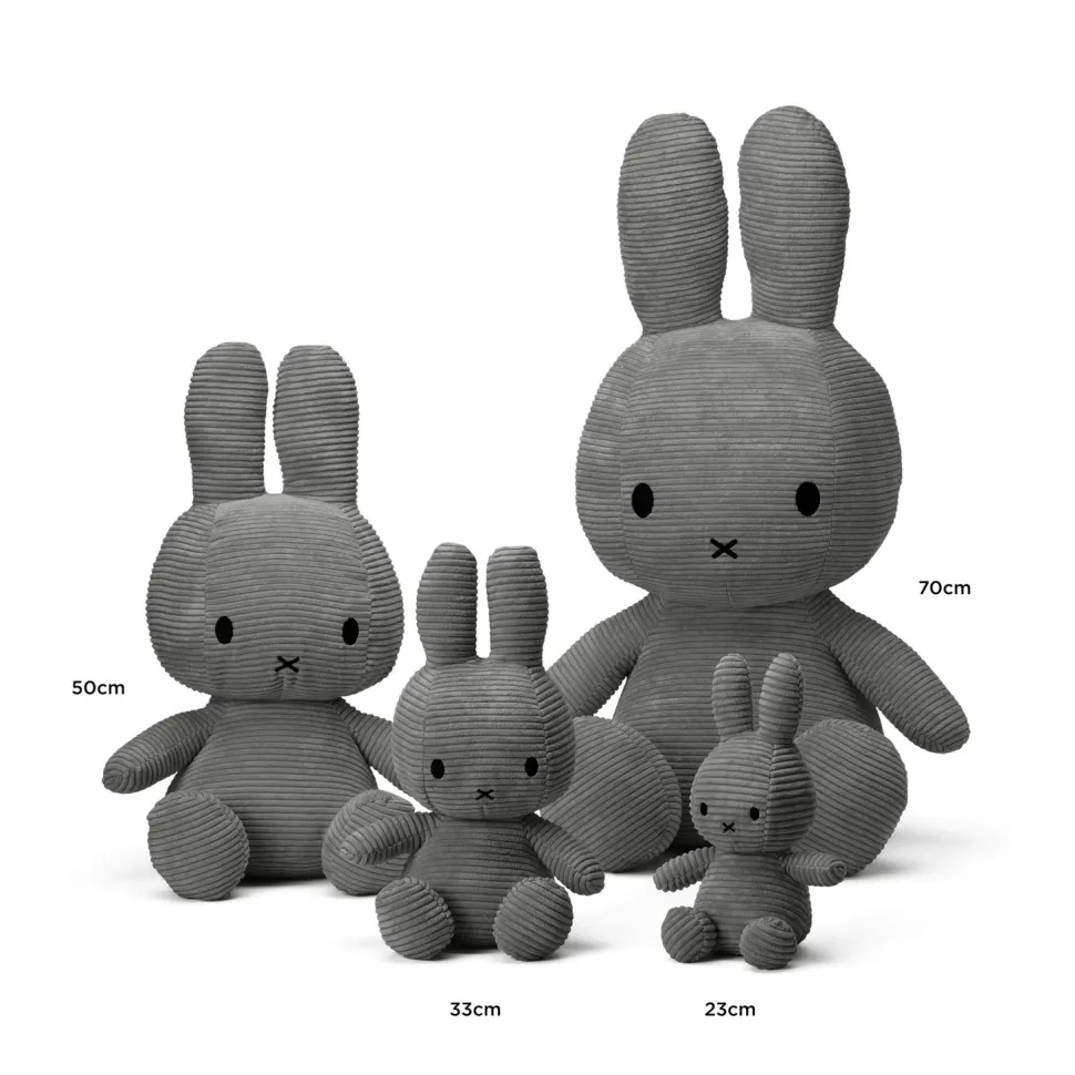 Miffy Sitting Corduroy - Grey