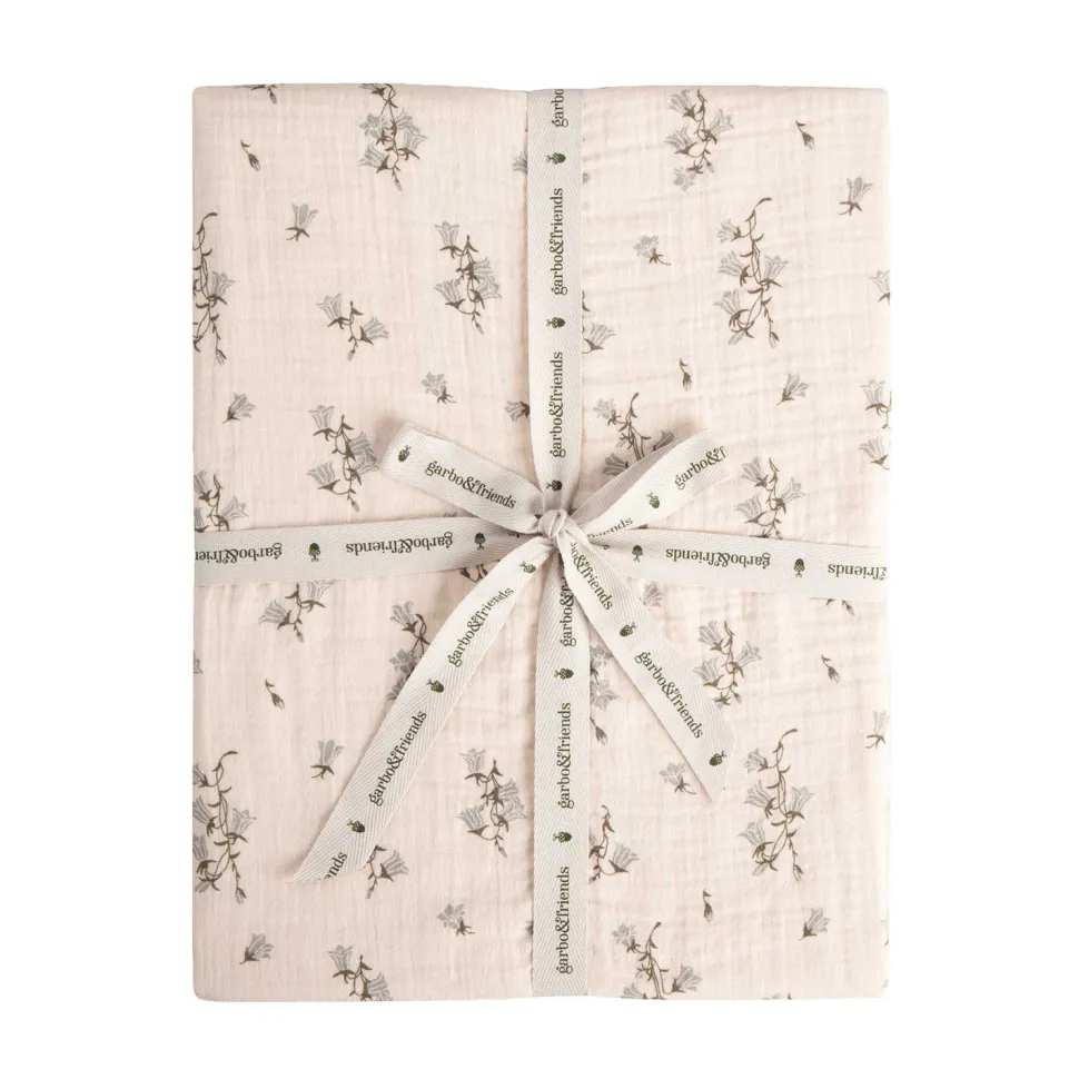 Muslin Cot Fitted Sheet 60x120cm - Bluebell