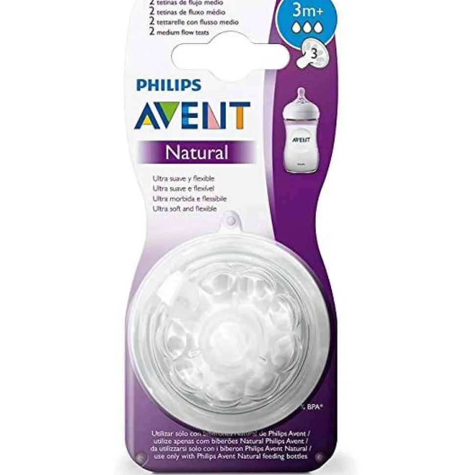 Natural Teat 2 pack - Medium Flow