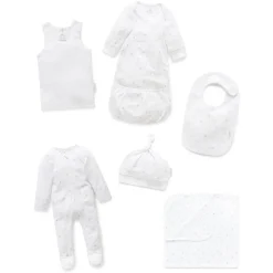 Newborn Hospital Pack - Pale Grey Leaf with Spot