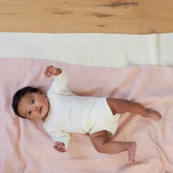 Organic Cotton Long Sleeve Bodysuit - Natural