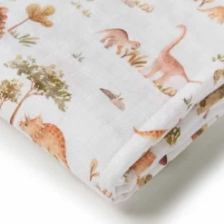 Organic Muslin Wrap - Dino