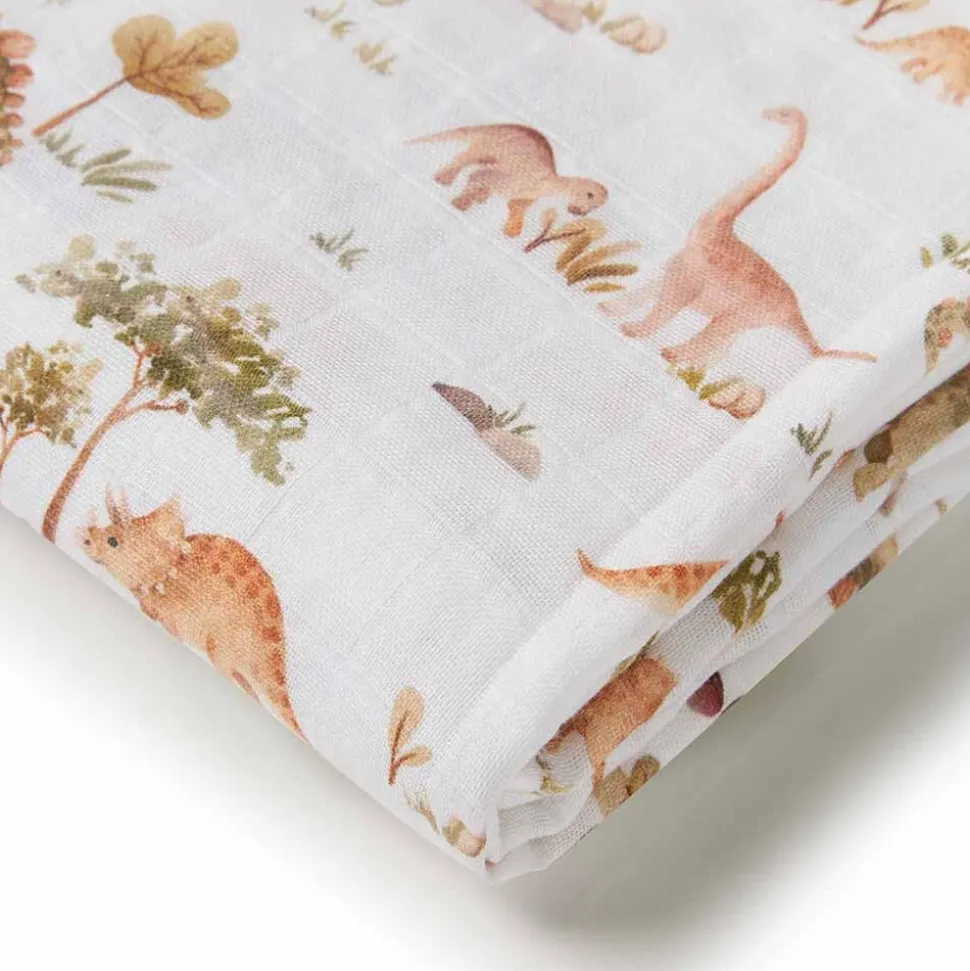 Organic Muslin Wrap - Dino